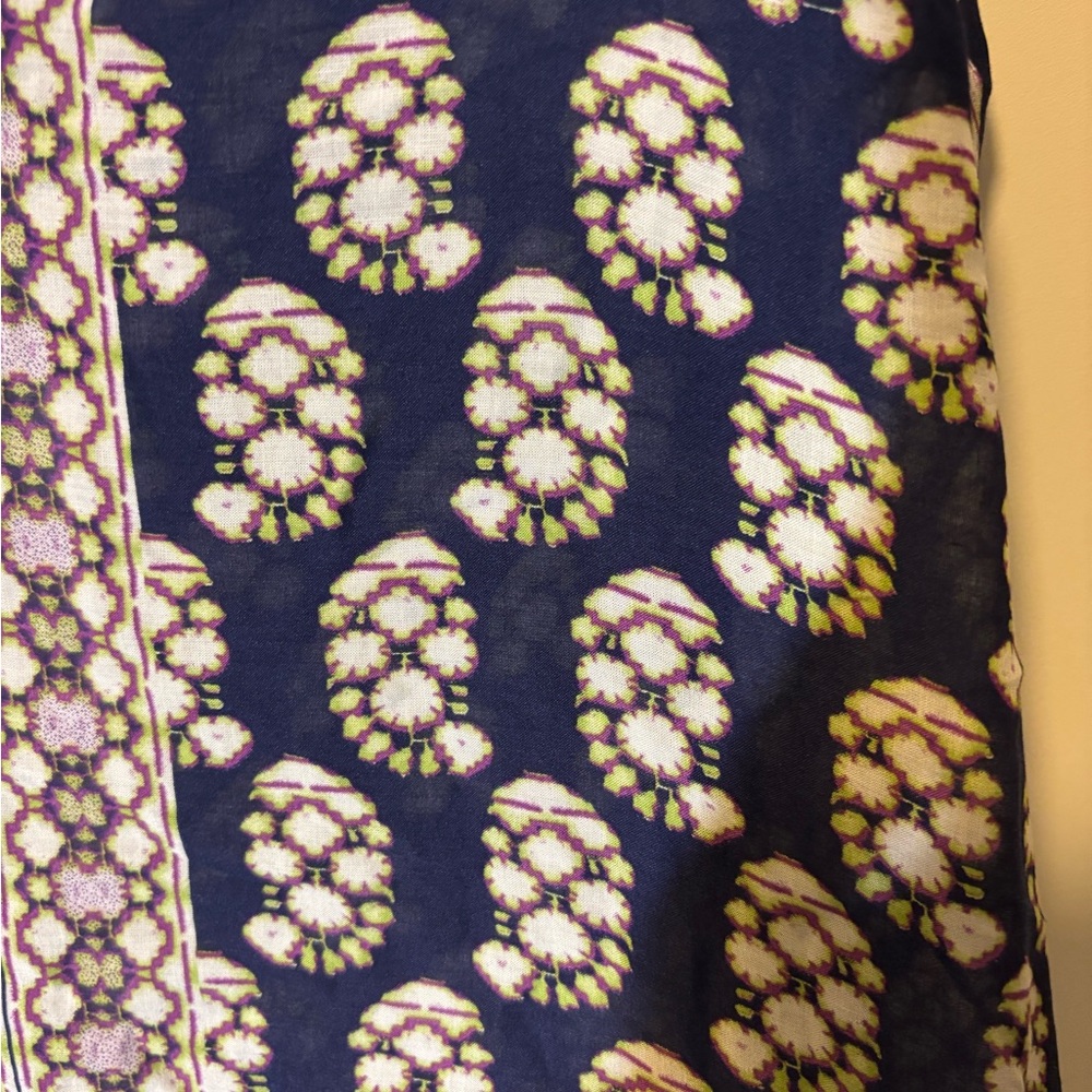 Zara Collection cotton Navy and Cream Patterned Women's sequin tank top Large - Picture 3 of 8